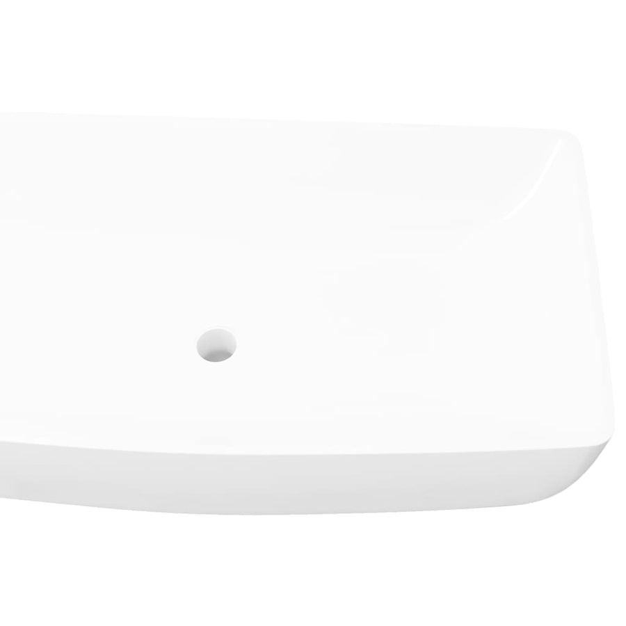 Luxe Keramische Rechthoekige Wasbak 71 X 39 Cm () Wit