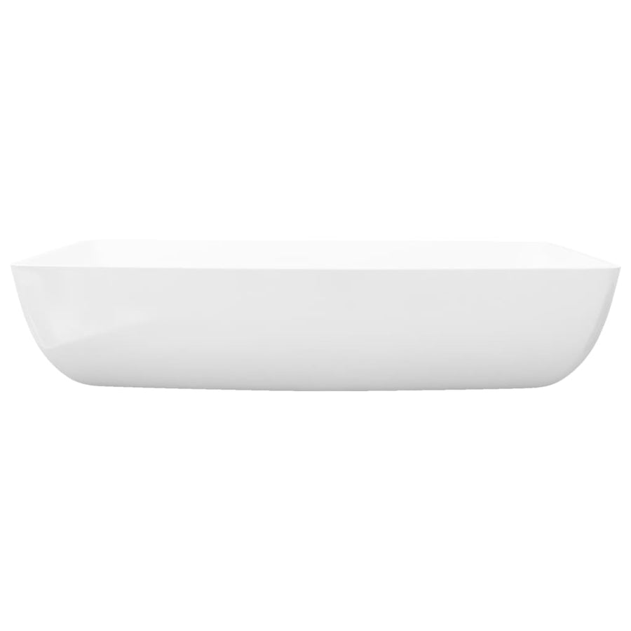 Luxe Keramische Rechthoekige Wasbak 71 X 39 Cm () Wit