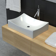 Ceramic vessel sink high-gloss (white)