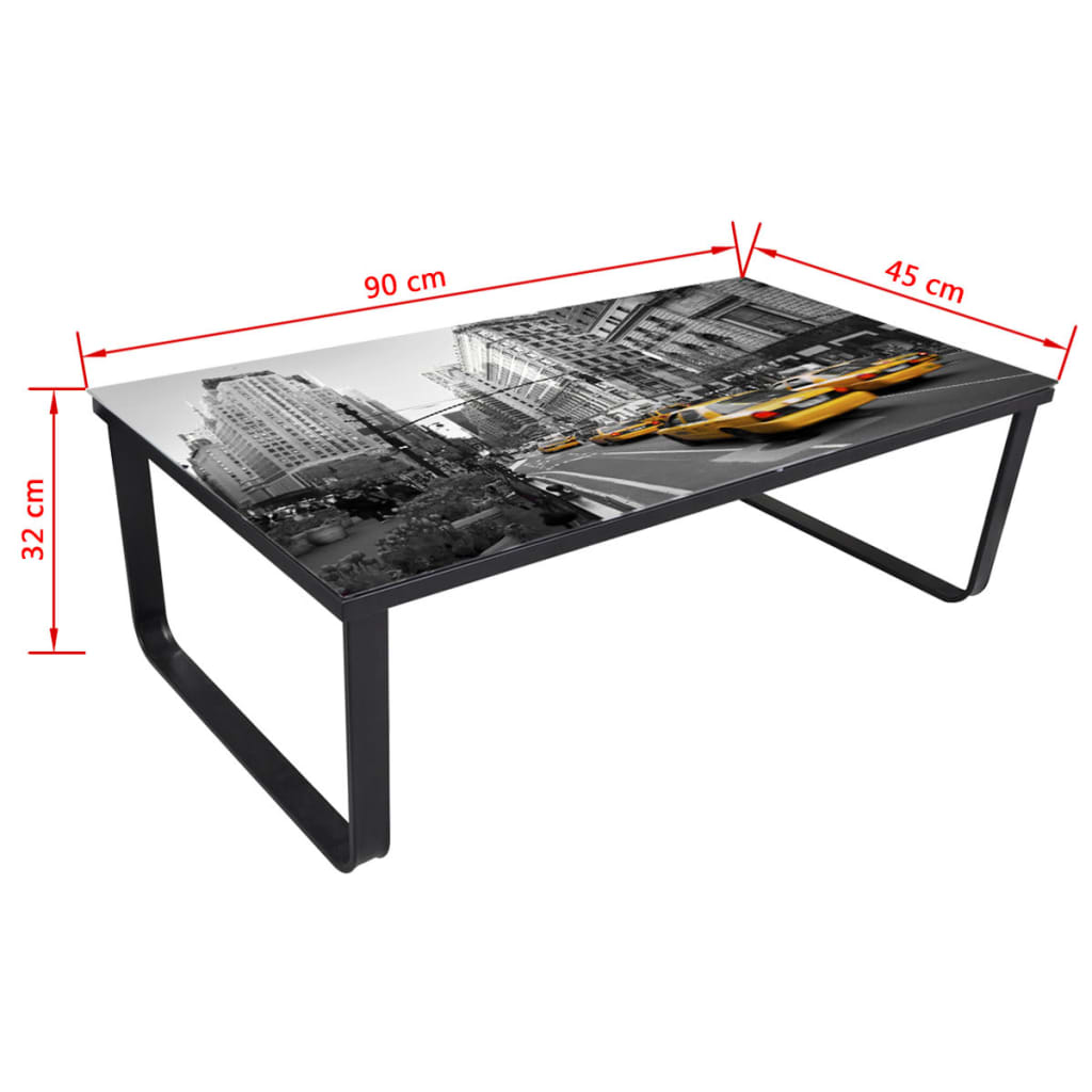 Salontafel Met Glazen Tafelblad Rechthoekig Auto