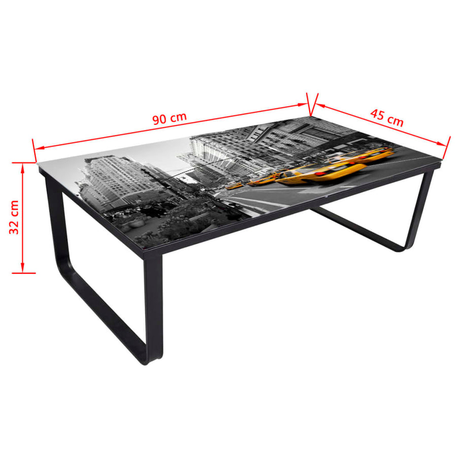 Salontafel Met Glazen Tafelblad Rechthoekig Auto