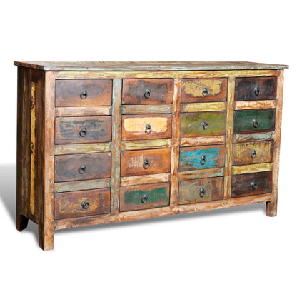 Kast Met 16 Lades Antieke Stijl Massief Gerecycled Hout