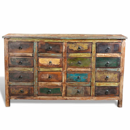 Kast Met 16 Lades Antieke Stijl Massief Gerecycled Hout