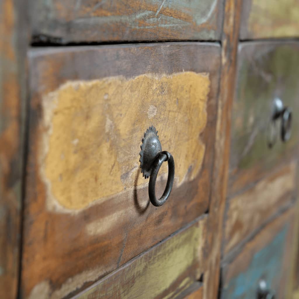 Kast Met 16 Lades Antieke Stijl Massief Gerecycled Hout