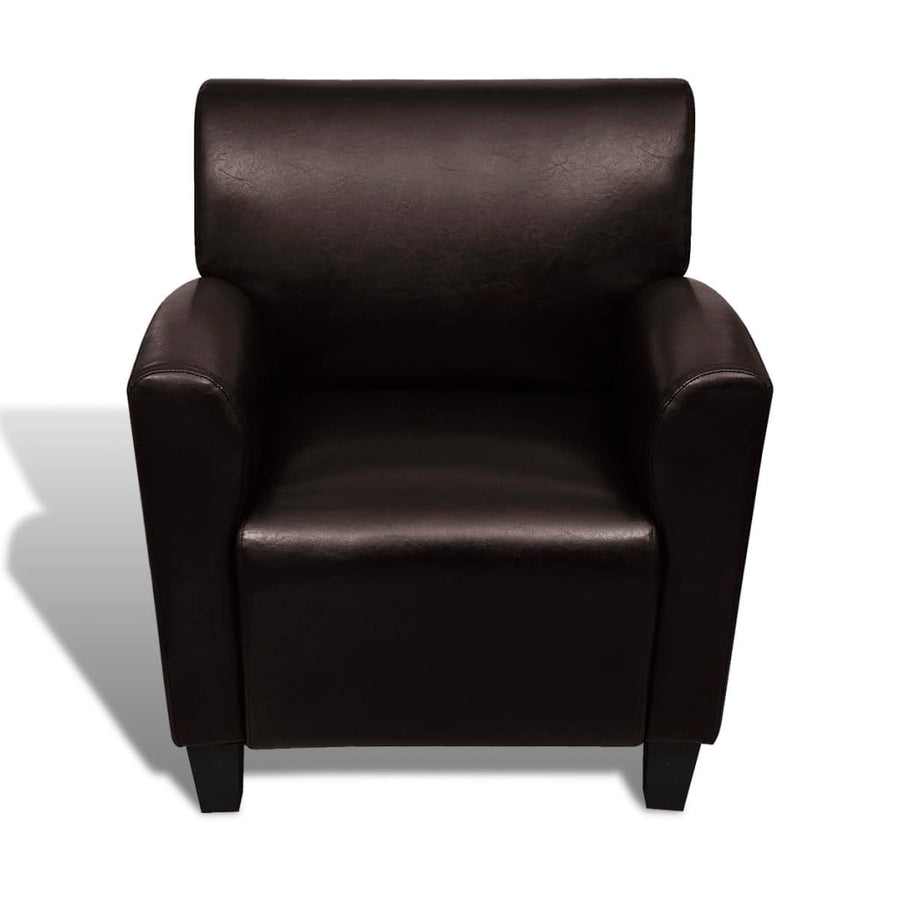 Fauteuil Kunstleer Donkerbruin