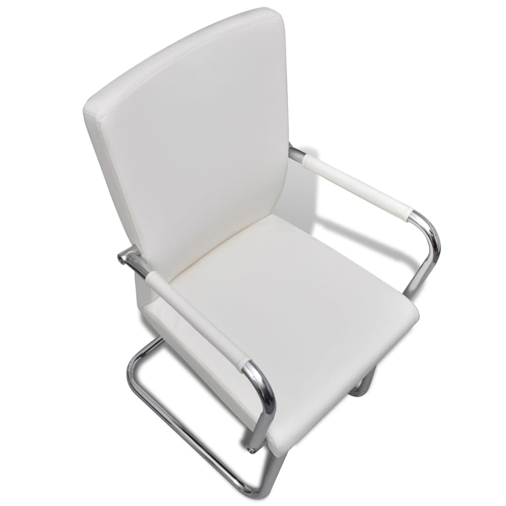Eetkamerstoelen Kunstleer 2 Wit
