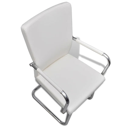 Eetkamerstoelen Kunstleer 2 Wit