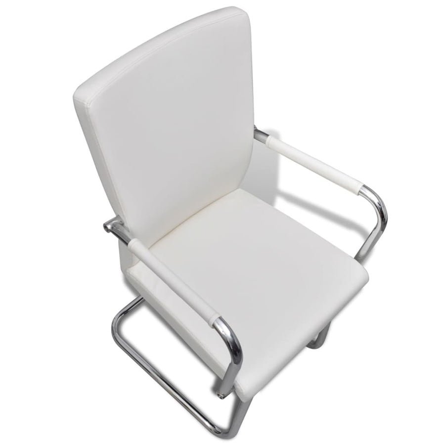 Eetkamerstoelen Kunstleer 2 Wit