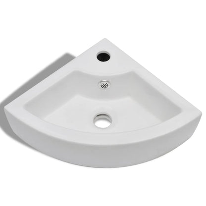 Wastafel Met Overloop 45X32X12,5 Cm Wit