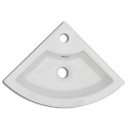 Wastafel Met Overloop 45X32X12,5 Cm Wit