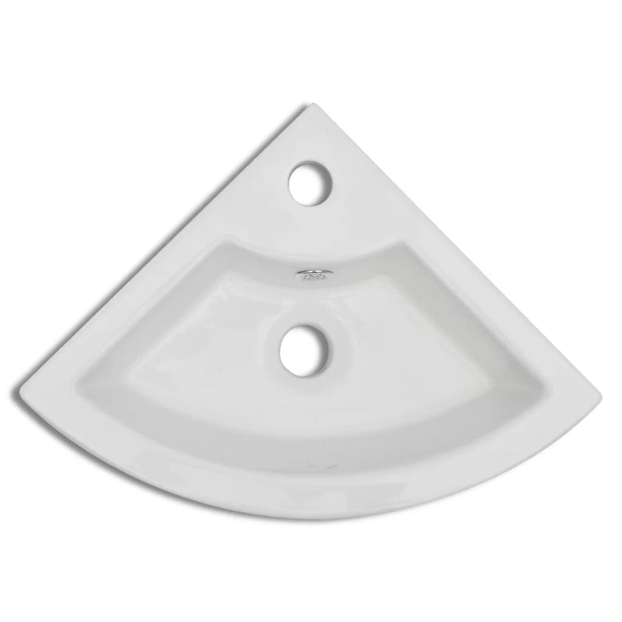 Wastafel Met Overloop 45X32X12,5 Cm Wit