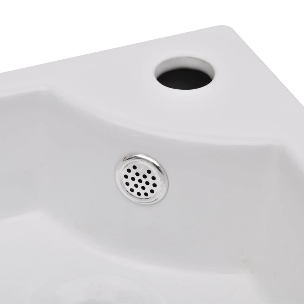 Wastafel Met Overloop 45X32X12,5 Cm Wit
