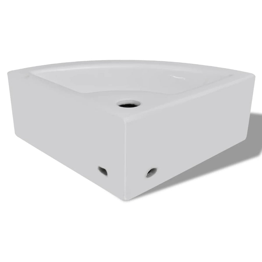 Wastafel Met Overloop 45X32X12,5 Cm Wit