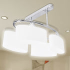 Plafondlamp 4x E14 glas chroom
