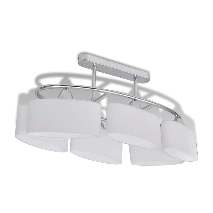 Plafondlamp Met Ellipsvormige Glazen Kappen Xe4 6