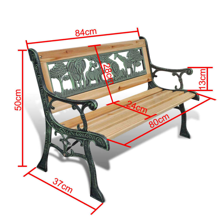 Kindertuinbank 84 Cm Hout
