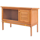 Konijnenhok 90x45x65.5 cm massief grenenhout