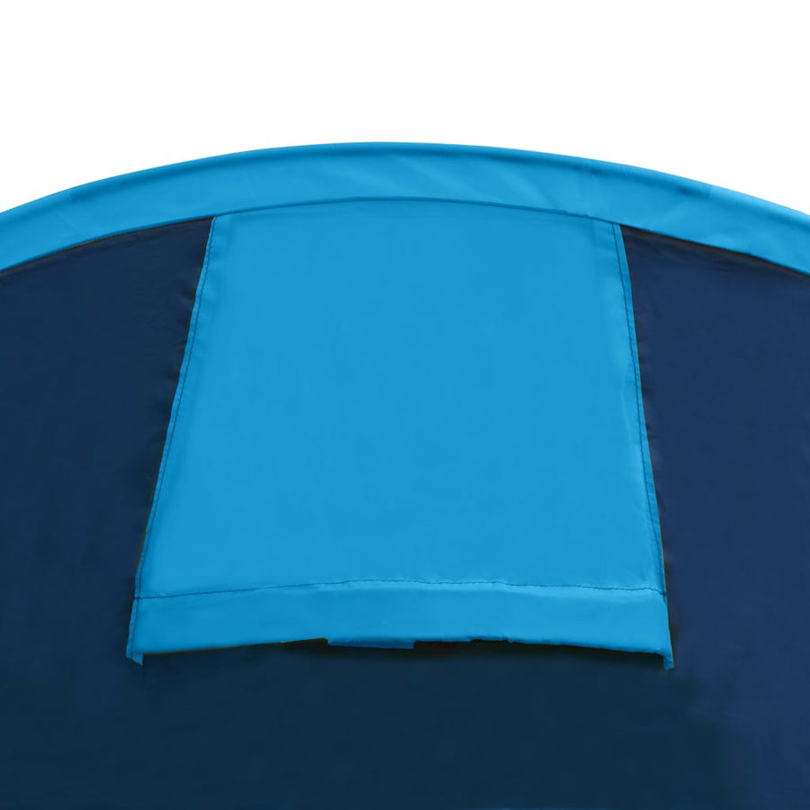 Tent 4-persoons marineblauw en lichtblauw