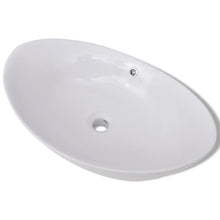 Keramische Wastafel Ovaal 59 X 38,5 Cm Wit