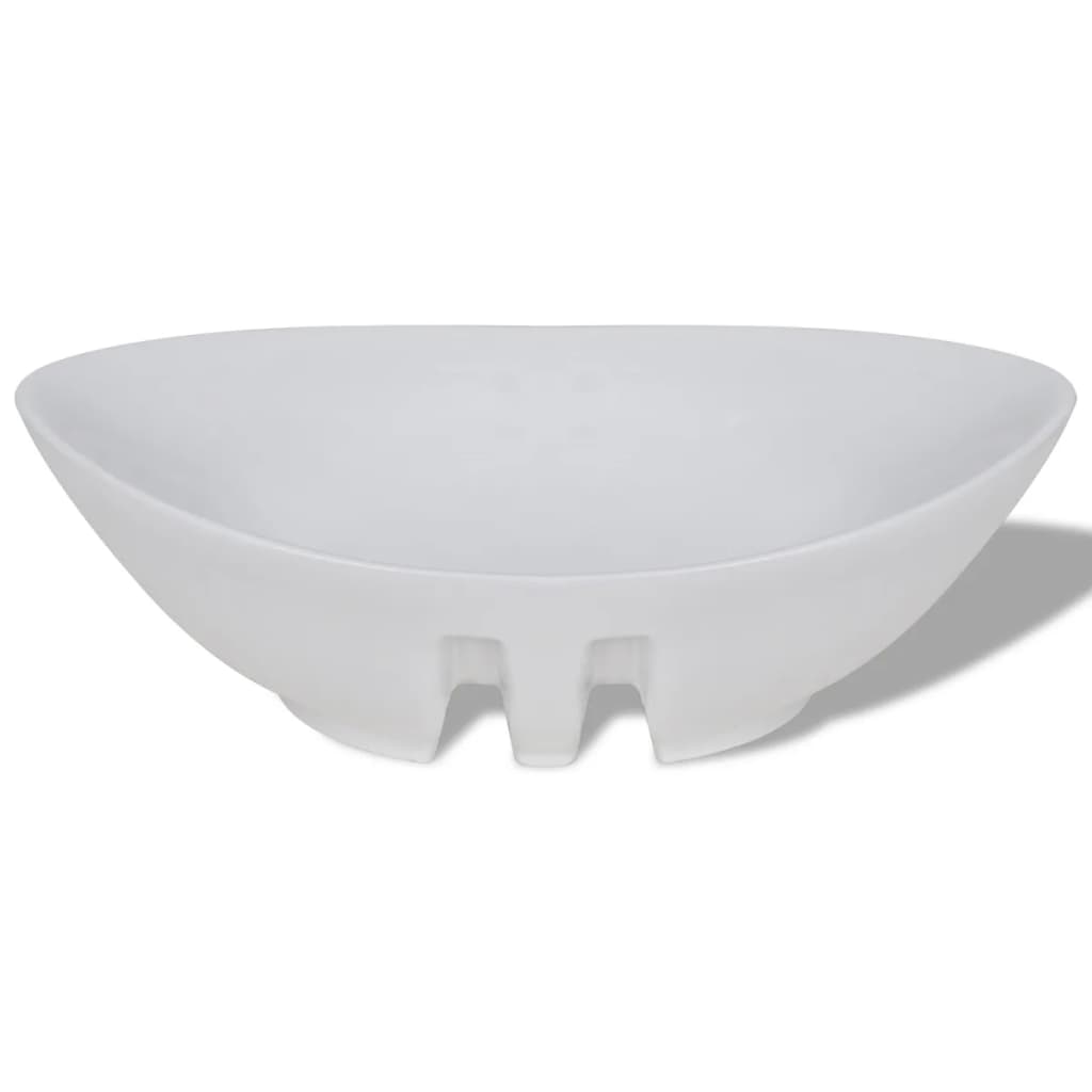 Keramische Wastafel Ovaal 59 X 38,5 Cm Wit