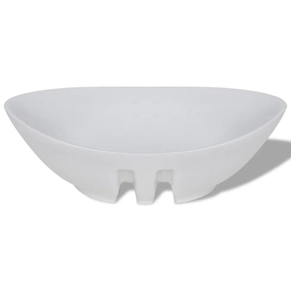 Keramische Wastafel Ovaal 59 X 38,5 Cm Wit