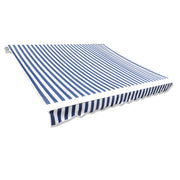 Luifeldoek 3x2,5 m polyester blauw wit