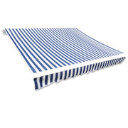 Luifeldoek 6x3 m polyester blauw wit