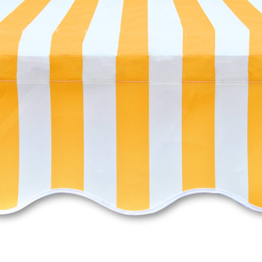 Luifeldoek 3X2,5 M Canvas Zonnebloem 300 x 250 cm Geel en wit