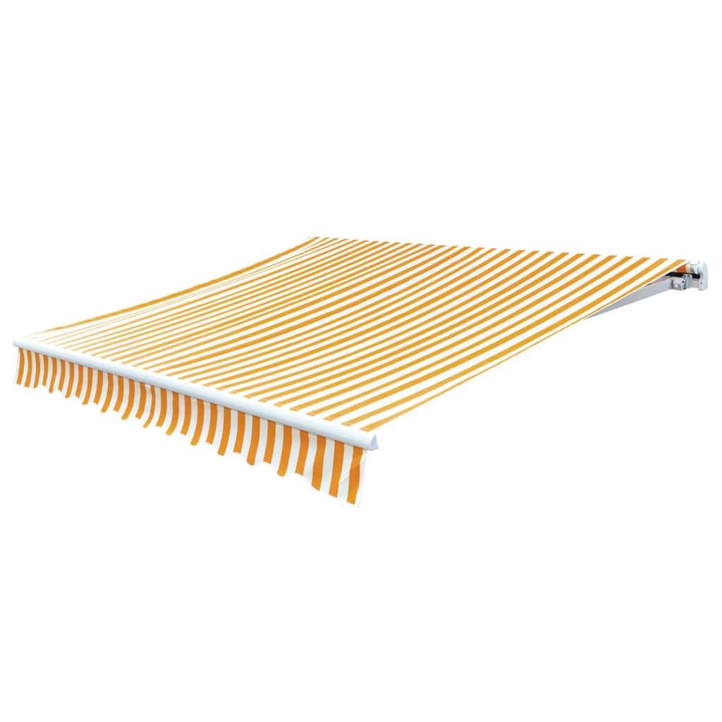 Luifeldoek 4X3 M Canvas Zonnebloem 400 x 300 cm Geel en wit