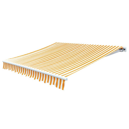 Luifeldoek 4X3 M Canvas Zonnebloem 400 x 300 cm Geel en wit