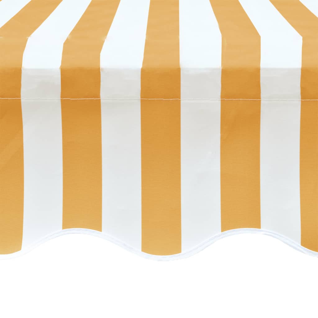 Luifeldoek 6X3 M Canvas Zonnebloem 600 x 300 cm Geel en wit