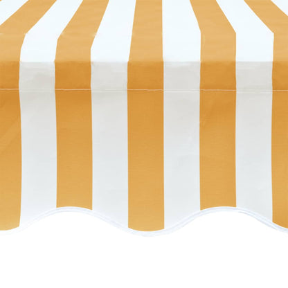 Luifeldoek 6X3 M Canvas Zonnebloem 600 x 300 cm Geel en wit