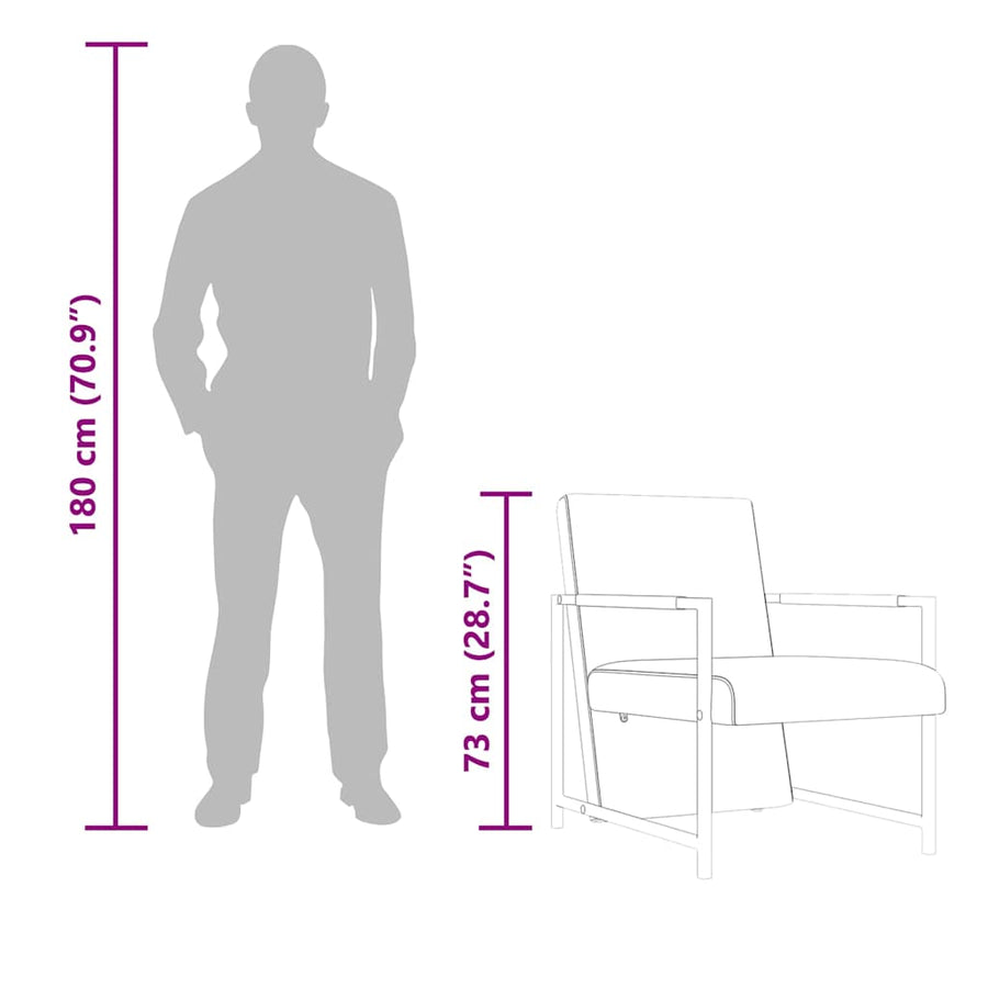 Fauteuil met chromen poten kunstleer wit