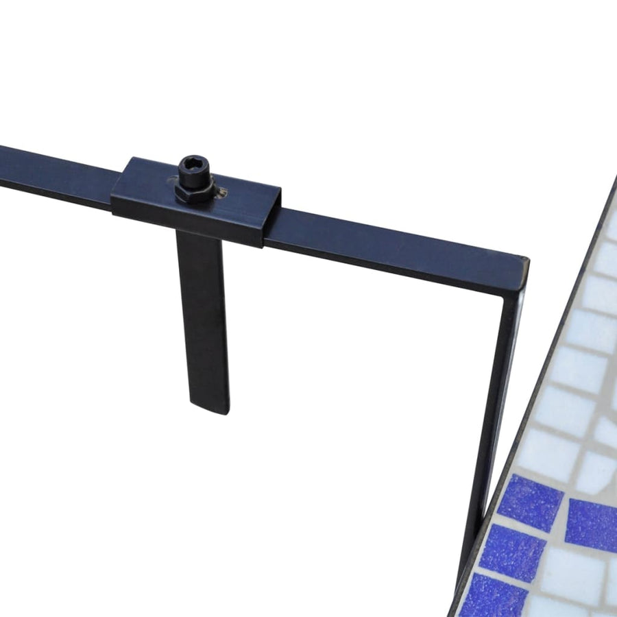 Balkontafel Hangend Mozaïek En Wit Blauw
