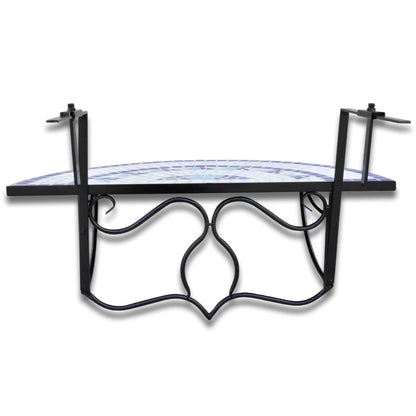 Balkontafel Hangend Mozaïek En Wit Blauw