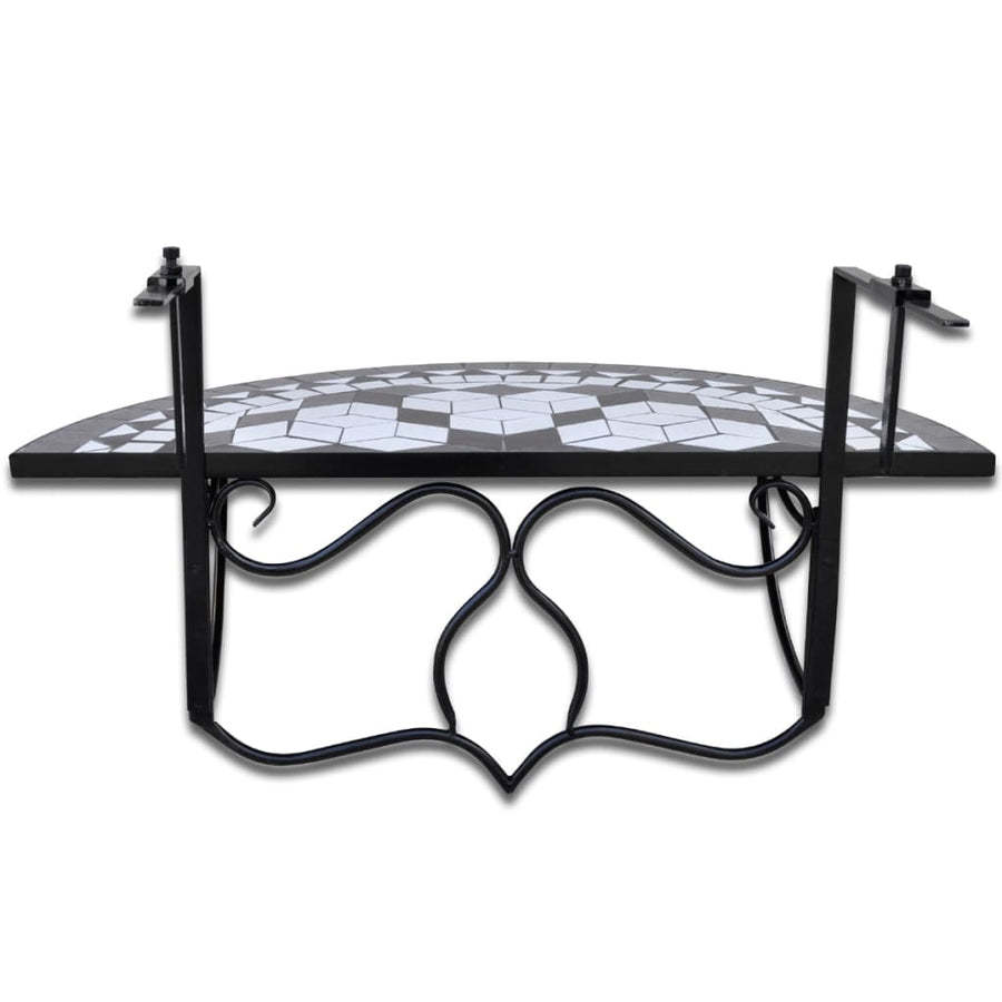Balkontafel Hangend Mozaïek En Wit Zwart