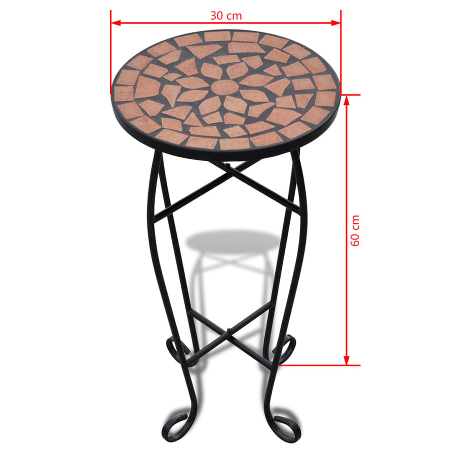 Bijzeltafel Mozaïek Kleurig 1 Terracotta
