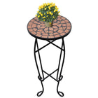 Side table mosaic terracotta-colored