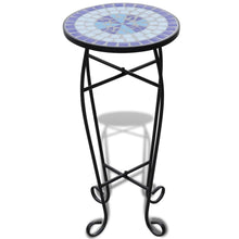 Bijzeltafel Mozaïek En Wit 1 Blauw