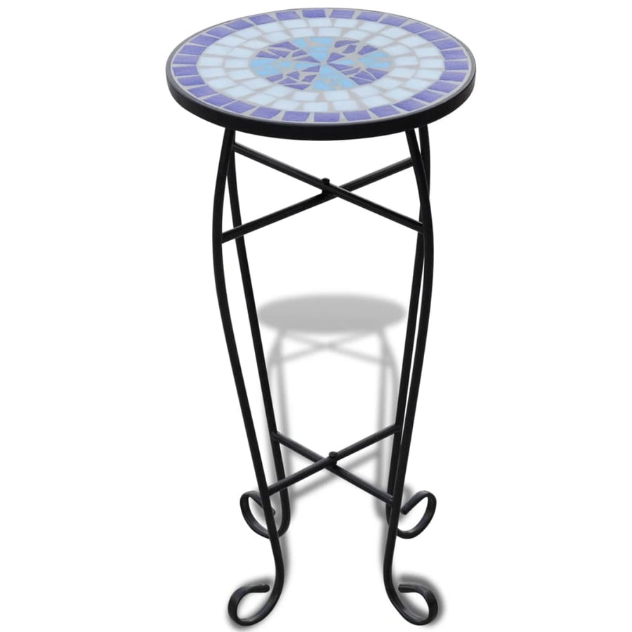 Bijzeltafel Mozaïek En Wit 1 Blauw