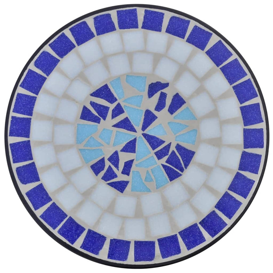 Bijzeltafel Mozaïek En Wit 1 Blauw