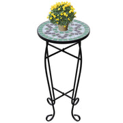 Bijzettafel mozaïek 30x60 cm groen wit