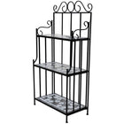 Plant Stand Mosaic Blue And White Black