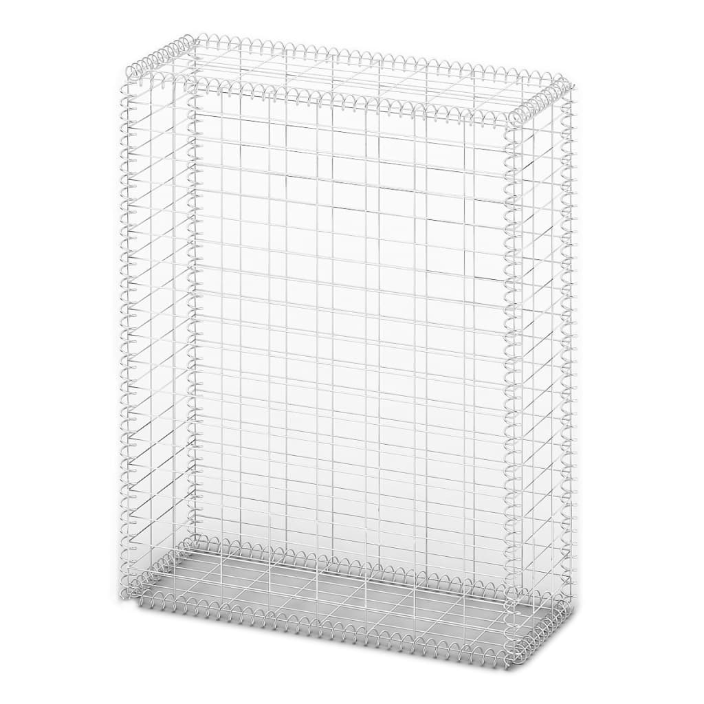 Schanskorf met deksels 100x80x30 cm gegalvaniseerd draad 100 x 80 x 30 cm