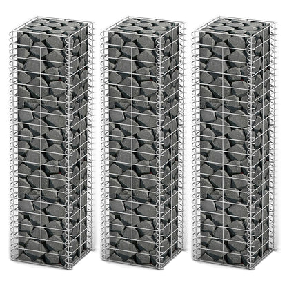 -Delige Schanskorfset Gegalvaniseerd Draad 25 x 25 x 100 cm
