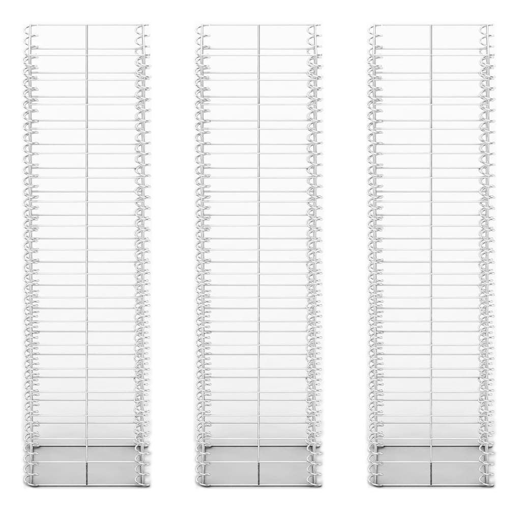 -Delige Schanskorfset Gegalvaniseerd Draad 25 x 25 x 100 cm