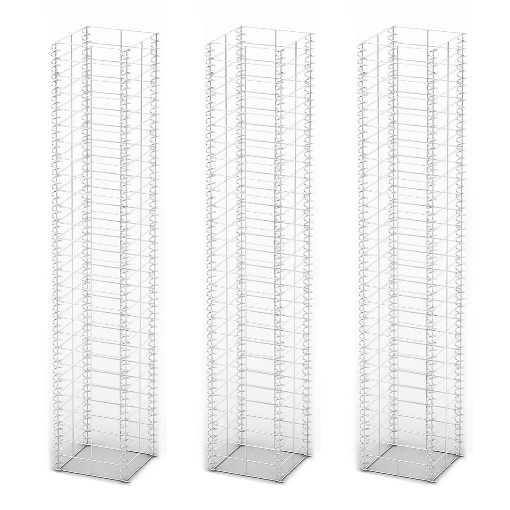 -Delige Schanskorfset Gegalvaniseerd Draad 25 x 25 x 150 cm