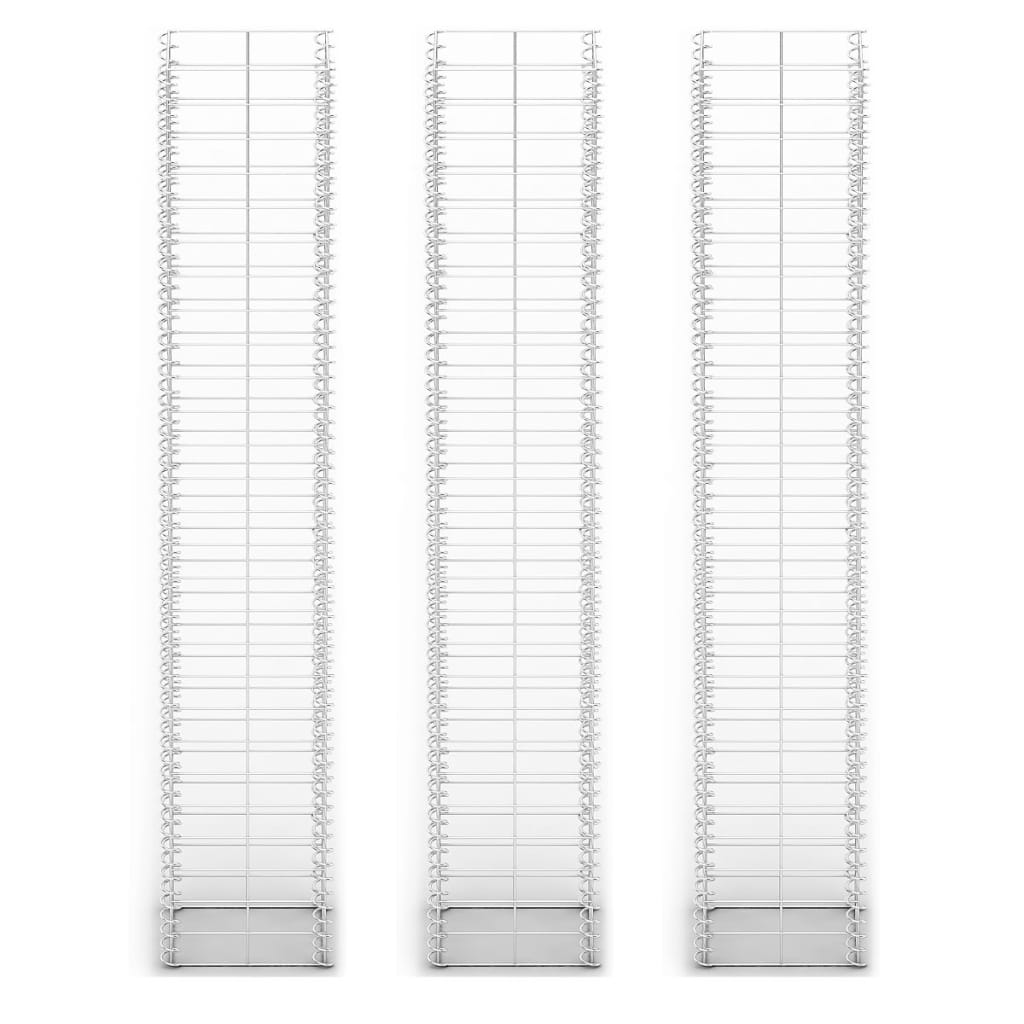 -Delige Schanskorfset Gegalvaniseerd Draad 25 x 25 x 150 cm