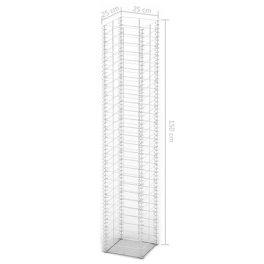 -Delige Schanskorfset Gegalvaniseerd Draad 25 x 25 x 150 cm