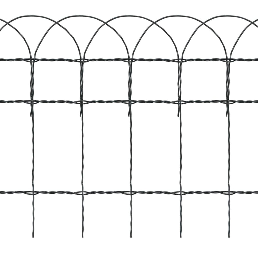 Borderafscheiding 0X0,4 M Gepoedercoat Ijzer 10 x 0.4 m